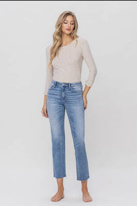 Isadora Mid Rise Slim Straight Jeans