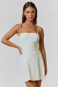 Honey Square Low Neck A Line Dress