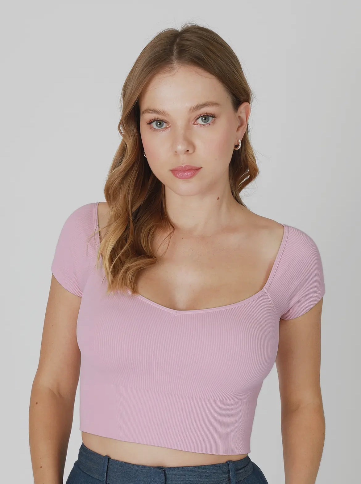 Amelia Cap Sleeve Crop Top