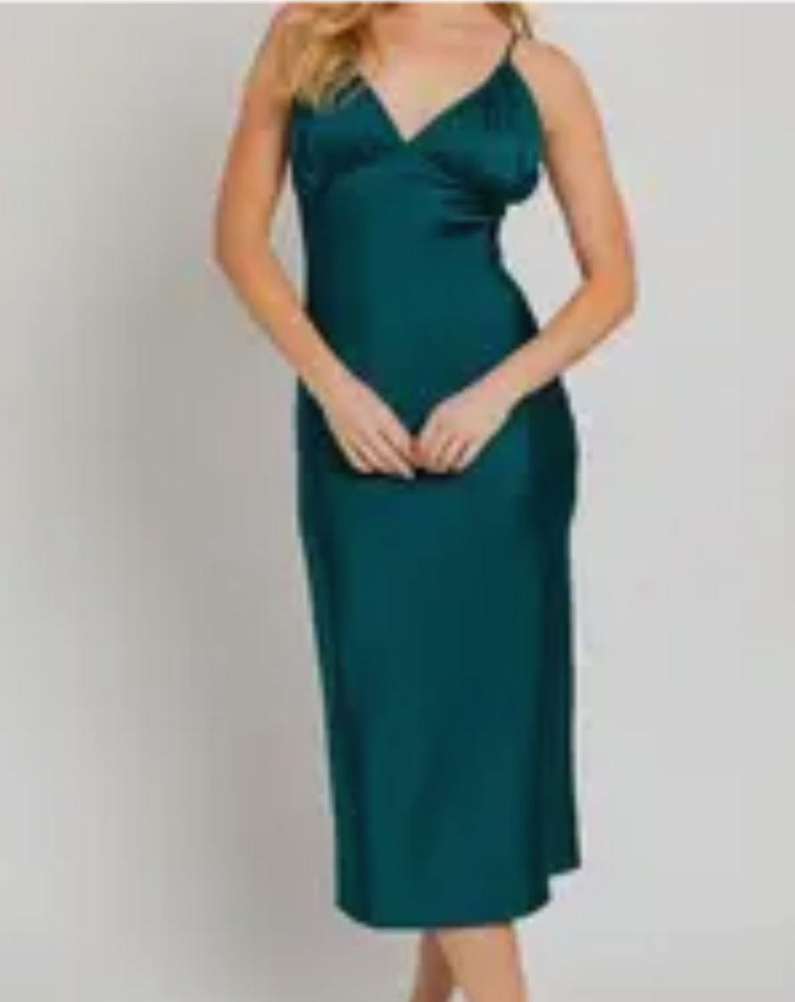 Juliette Pleat Detail Slip Dress
