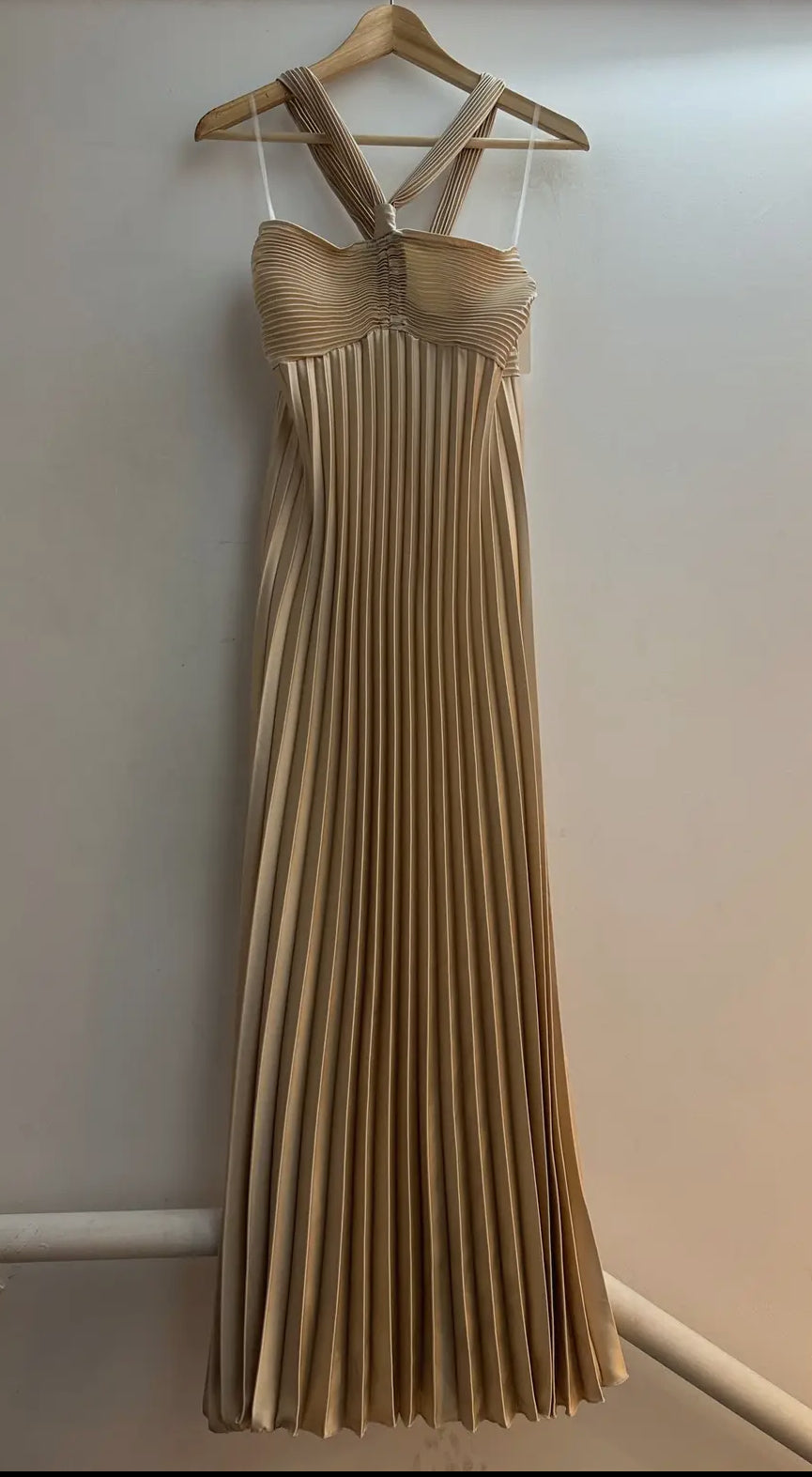 Lori Pleated Long one strap Dress