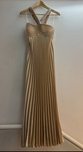 Lori Pleated Long one strap Dress