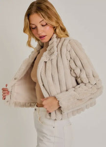 Catalina Faux Crop Fur Jacket