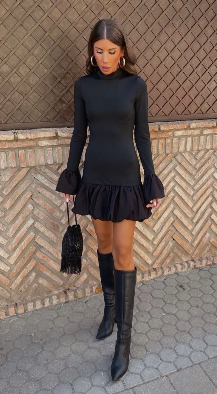 Cari Long Sleeve Short Dress