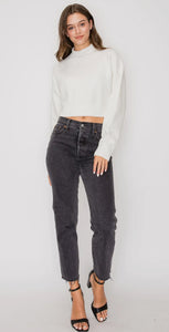 Paige Embellished Mock Sweater