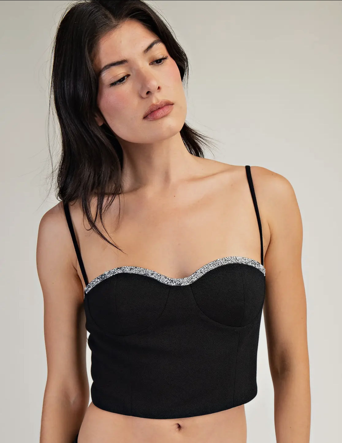 Paula Rhinestone Cami Top