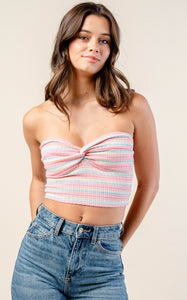 Mei Stripe Rib Tube Top