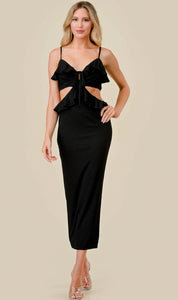 Jing Textured Knit Side Cutout Dress