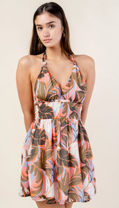 Shu Leaf Print Dress