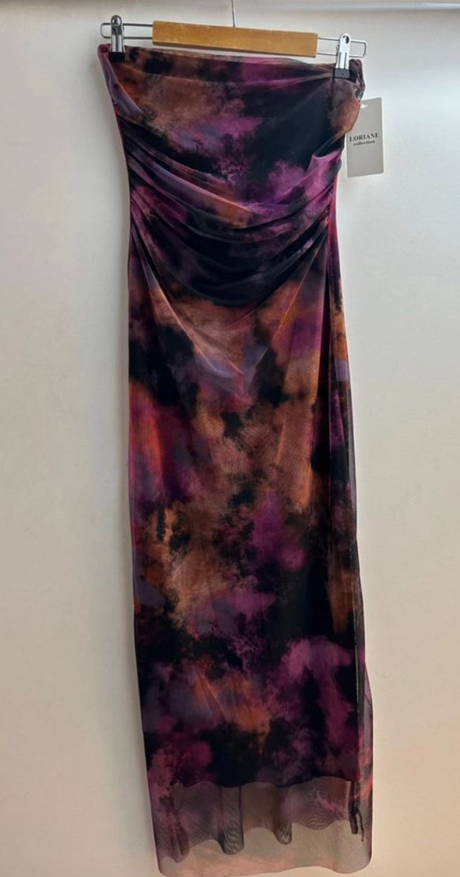 Mirabella Printed Strapless Dress 818