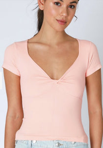 Emmie Twist Short Sleeve Top
