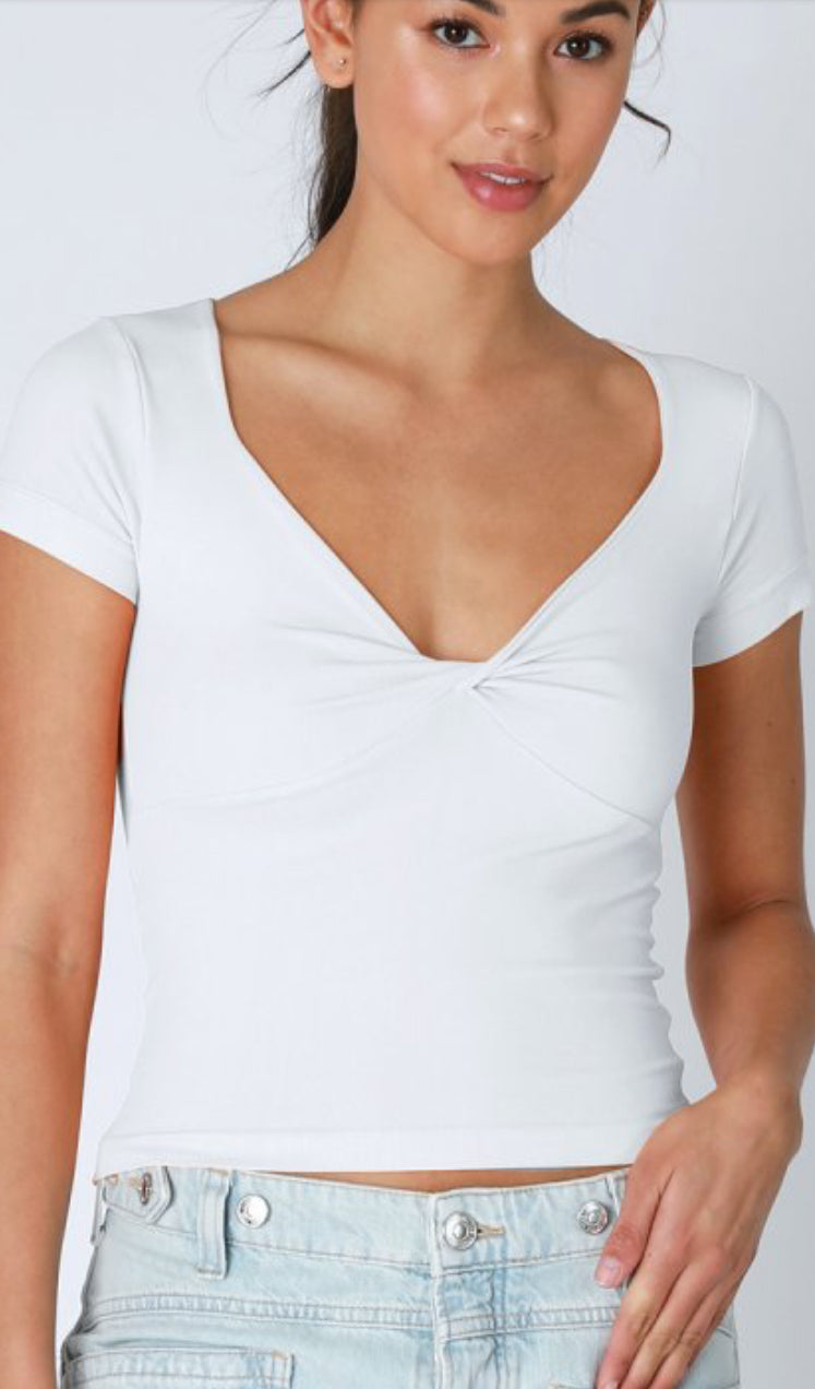 Emmie Twist Short Sleeve Top