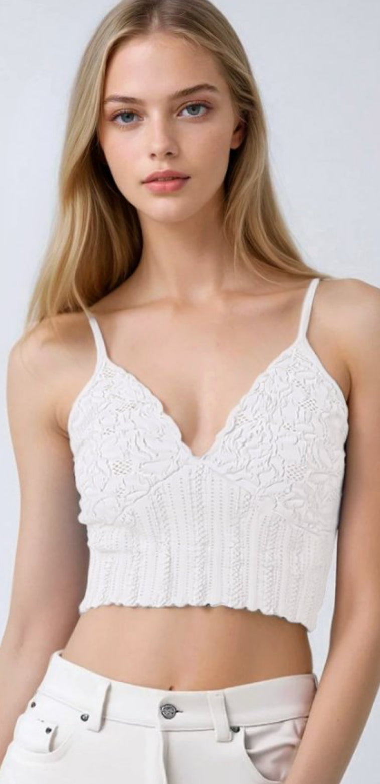 Arie Lace Textured Bralette
