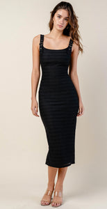 Brina Textured Belt Dress