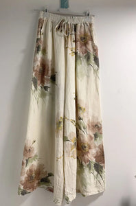 Amoy Wide Leg Flower Pants