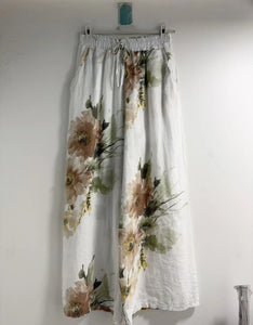 Amoy Wide Leg Flower Pants