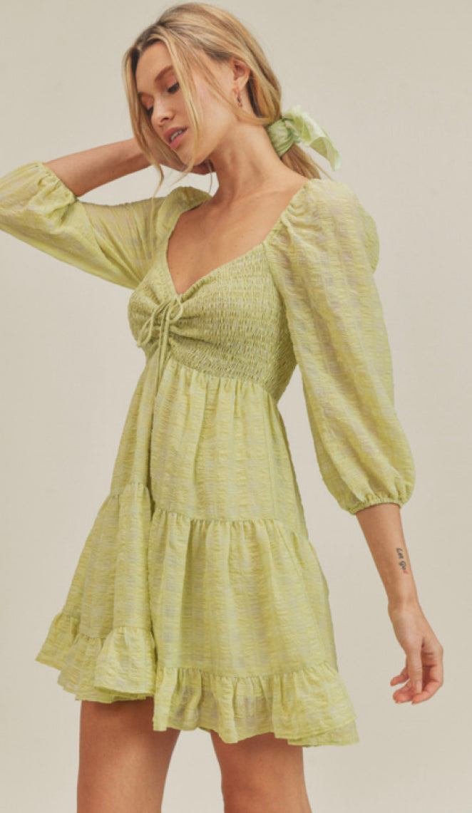 Faith Smocked Mini Dress