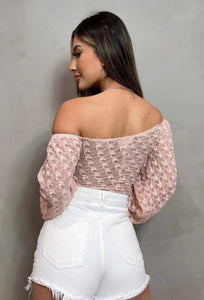 Melissa Sheer Lace Off The Shoulder Bodysuit