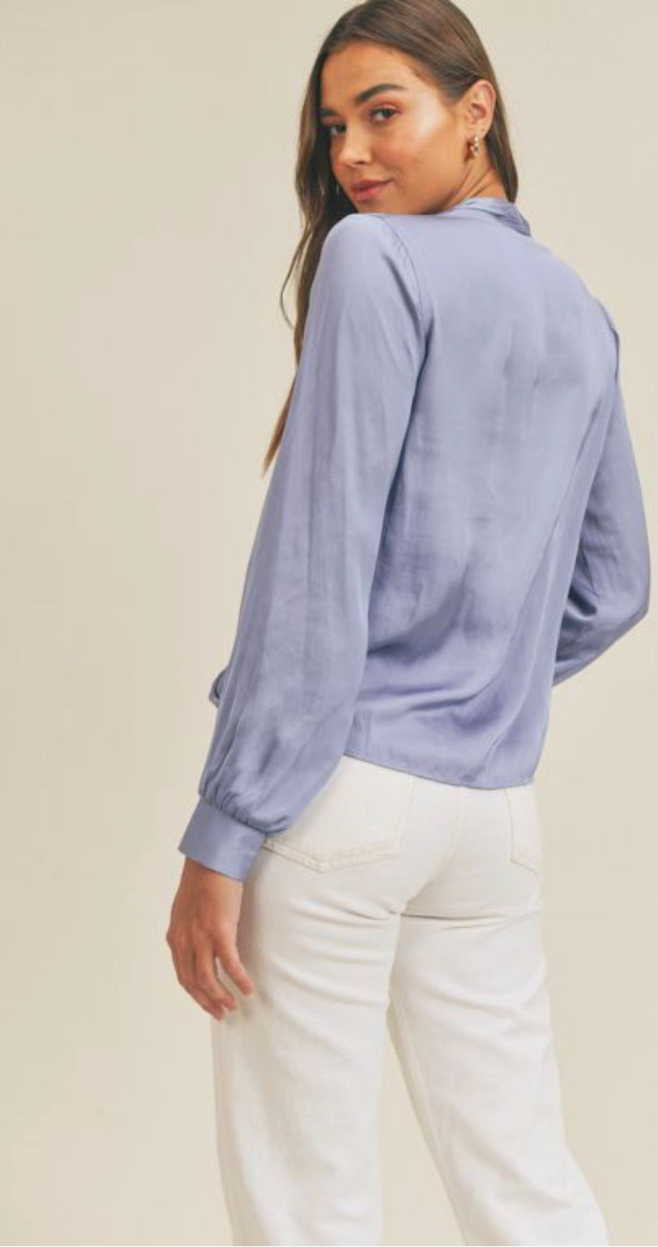 Sarah Surplice Satin Blouse