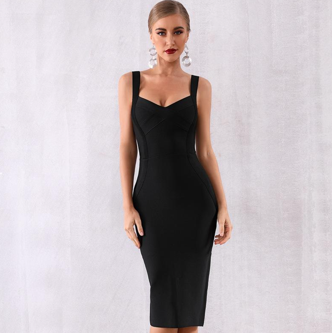 Giselle Solid Color Perfect Party Bandage Dress