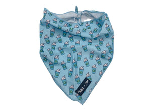 Pupshake Blue Tie On Dog and Cat Cooling Bandana