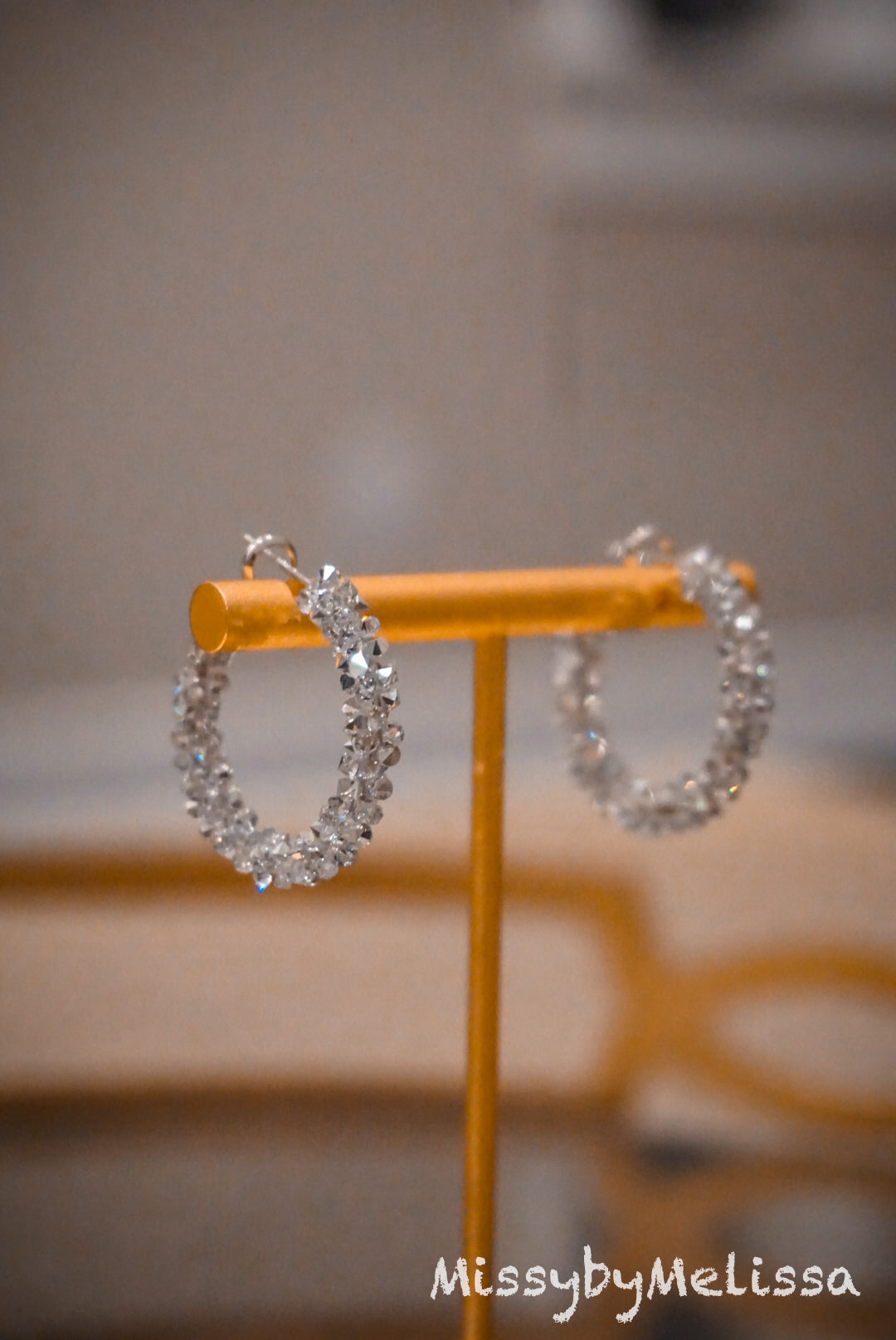 Cynthia Hand Beaded Hoop Earrings